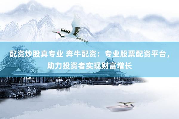 配资炒股真专业 奔牛配资：专业股票配资平台，助力投资者实现财富增长