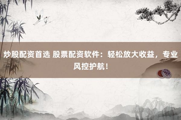 炒股配资首选 股票配资软件：轻松放大收益，专业风控护航！