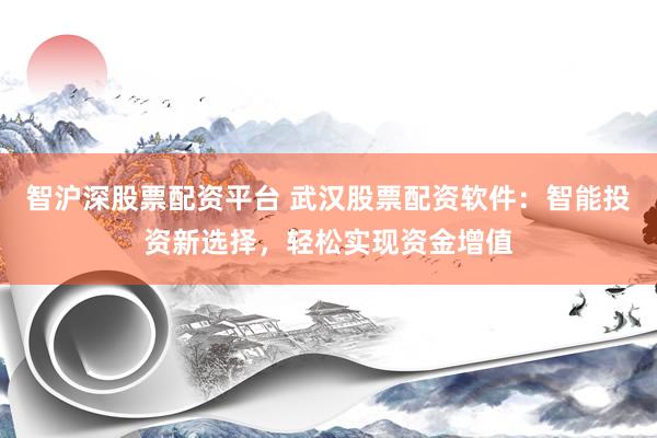 智沪深股票配资平台 武汉股票配资软件：智能投资新选择，轻松实现资金增值